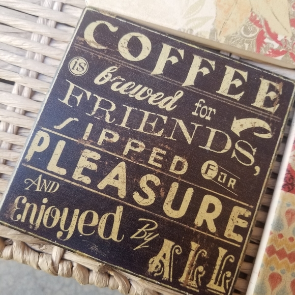 3/$20🌻4 set mixed tile coasters - Picture 3 of 10